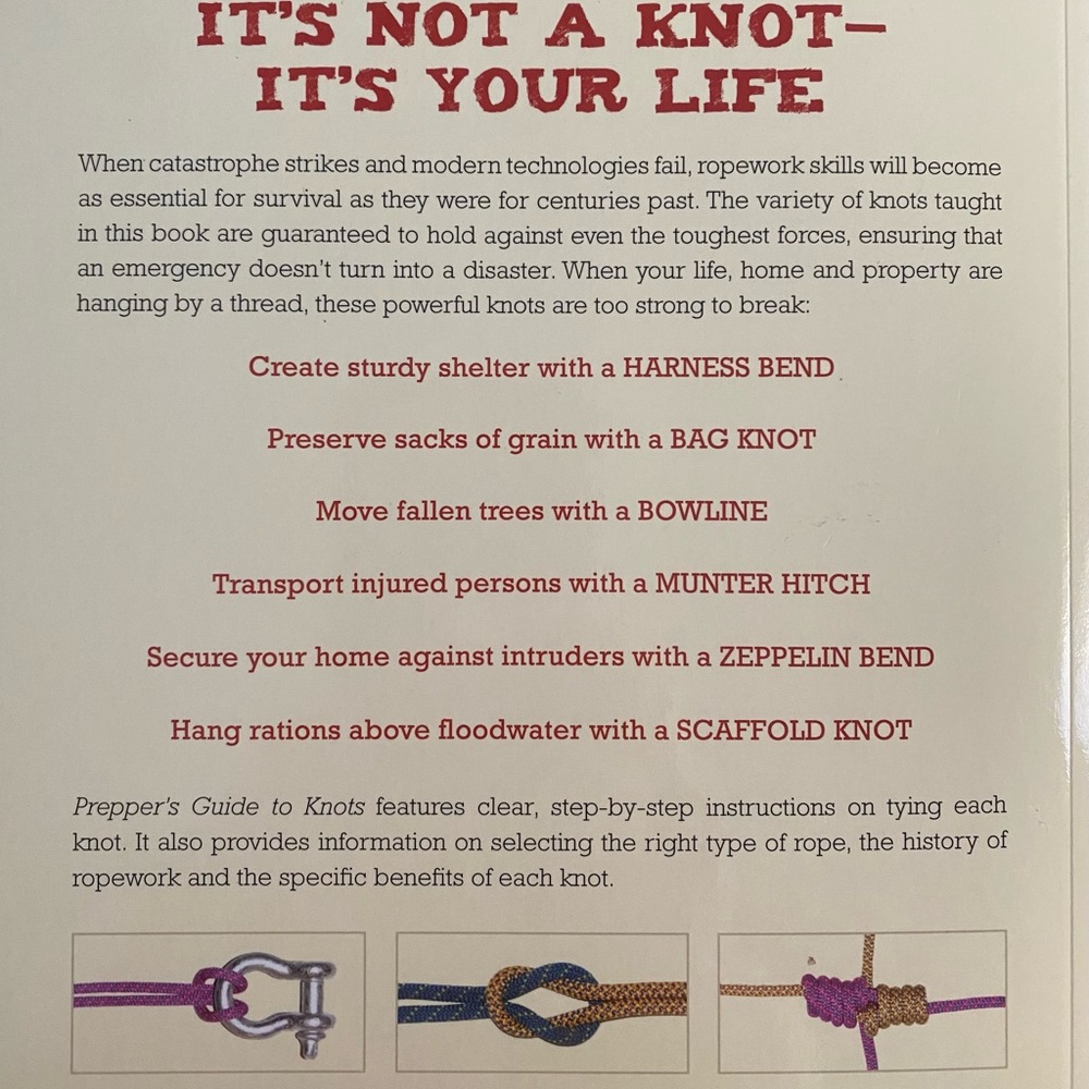 PREPPER'S GUIDE.
TO
KNOTS
The 100 Most Useful Tying Techniques for Surviving - Picture 2 of 2
